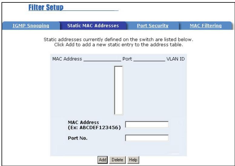 ZYXEL ES-2008 - Adding Static MAC Address - 1