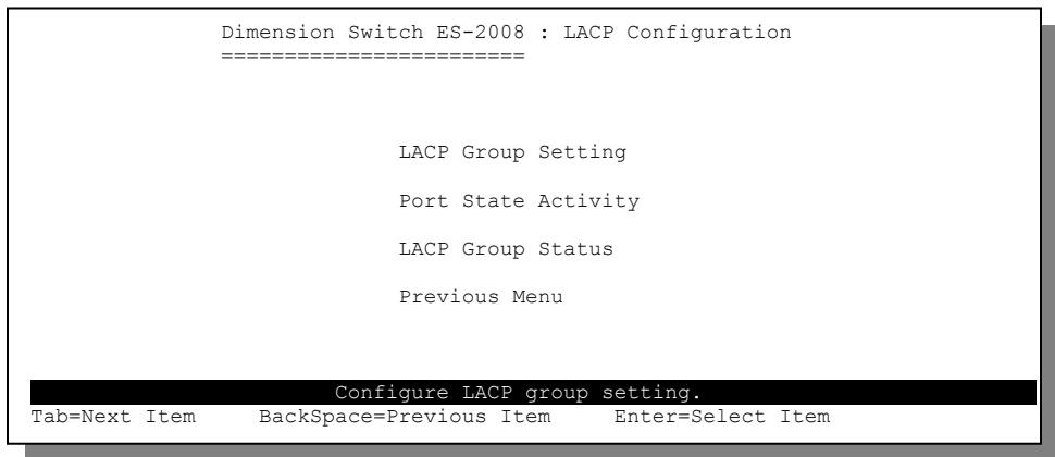 ZYXEL ES-2008 - LACP Configuration - 1