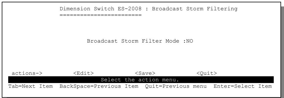 ZYXEL ES-2008 - Broadcast Storm Filter Mode - 1
