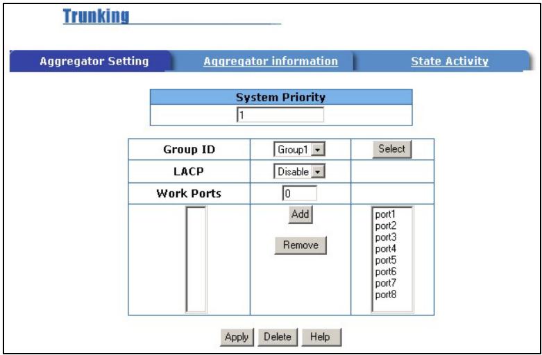 ZYXEL ES-2008 - Configuring Port Trunking - 1