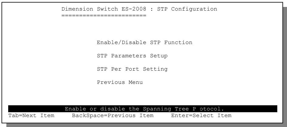 ZYXEL ES-2008 - STP Configuration - 1