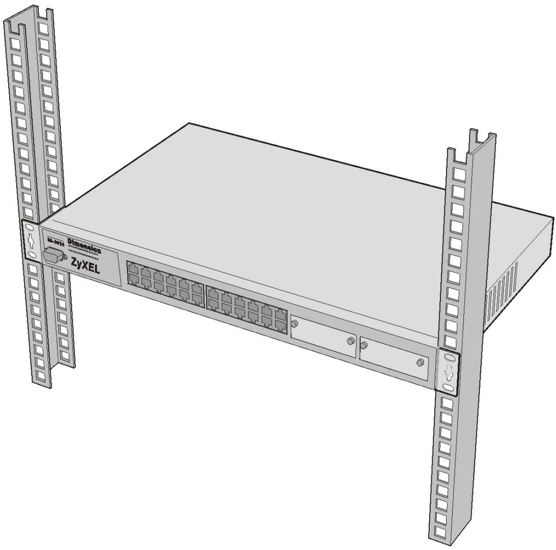 ZYXEL ES-3024 - Rack-Mounted Installation - 2