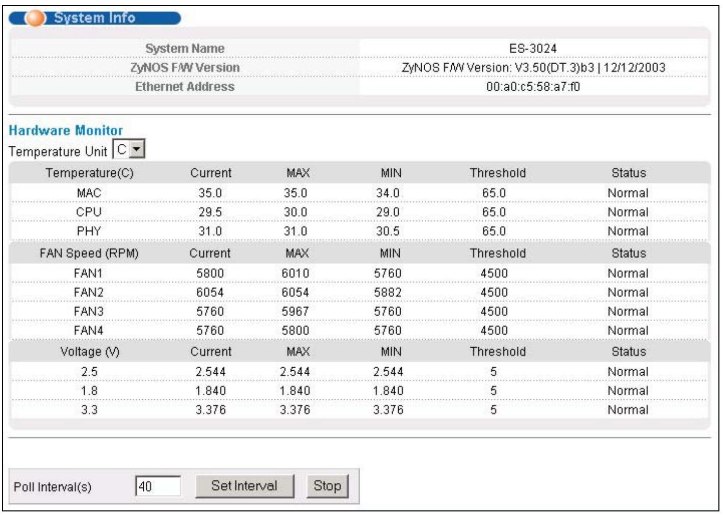 ZYXEL ES-3024 - System Information - 1