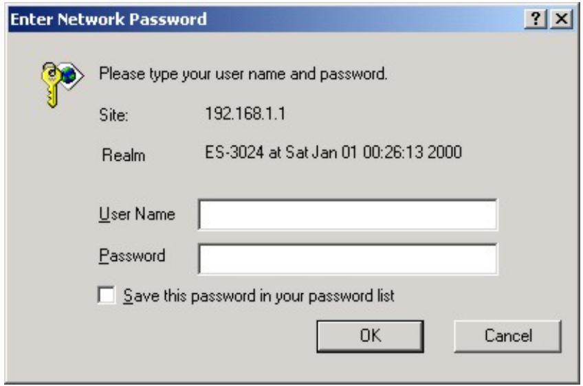 ZYXEL ES-3024 - System Login - 1