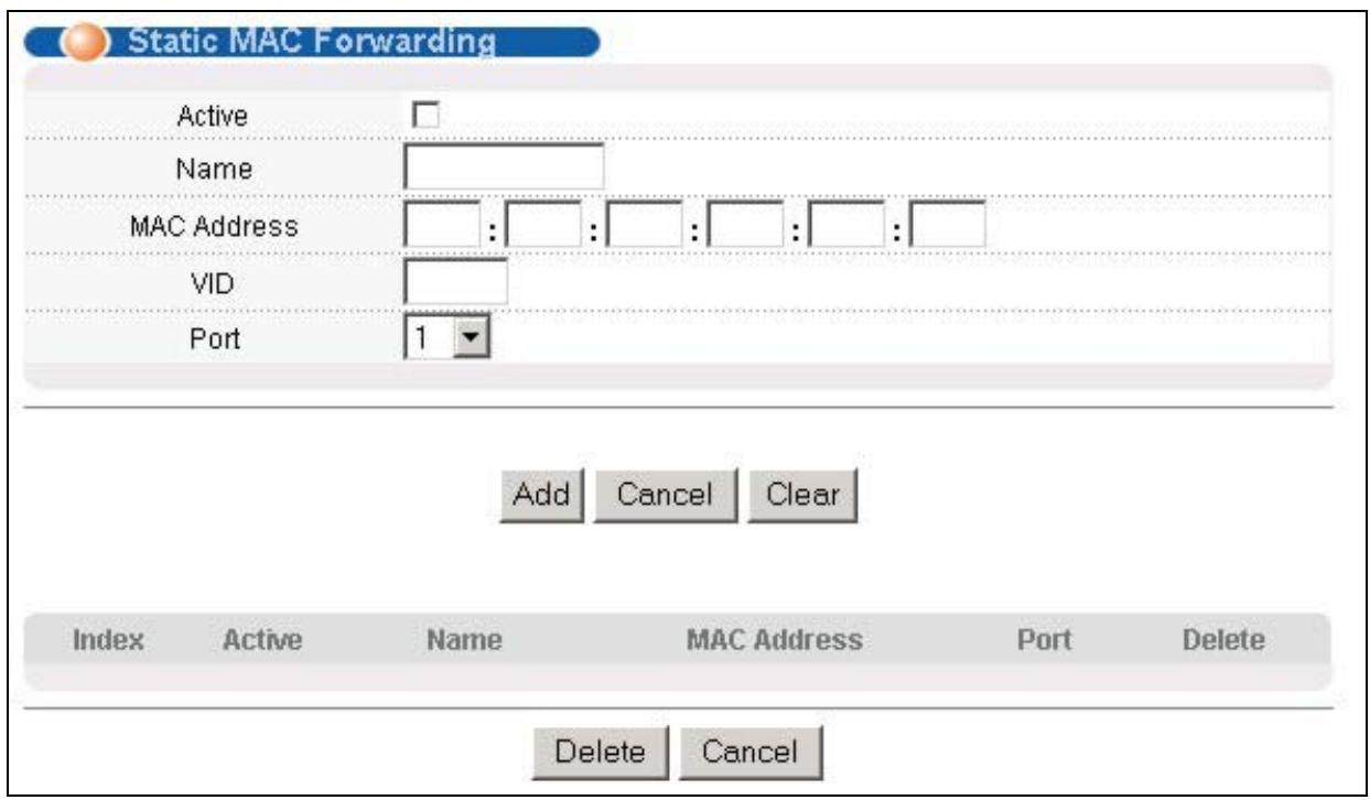 ZYXEL ES-3024 - Configuring Static MAC Forwarding - 1