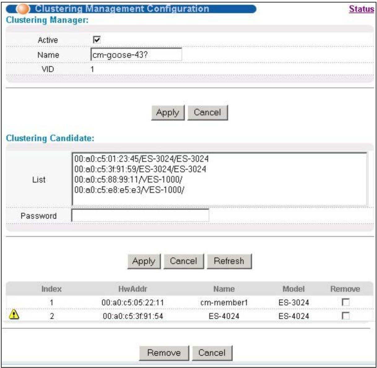 ZYXEL ES-3024 - Configuring Cluster Management - 1