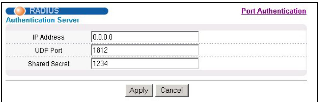 ZYXEL ES-3024 - Configuring RADIUS Server Settings - 1