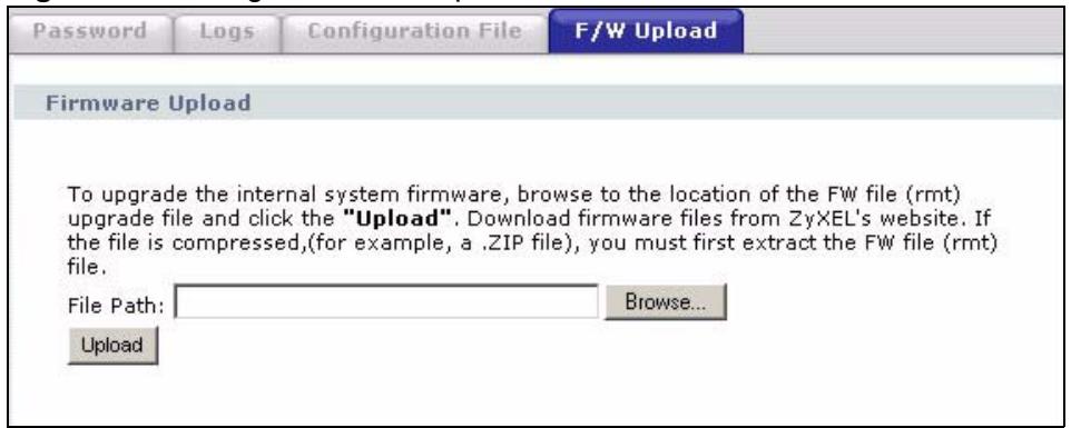 ZYXEL G-570S - F/W Upload Screen - 1