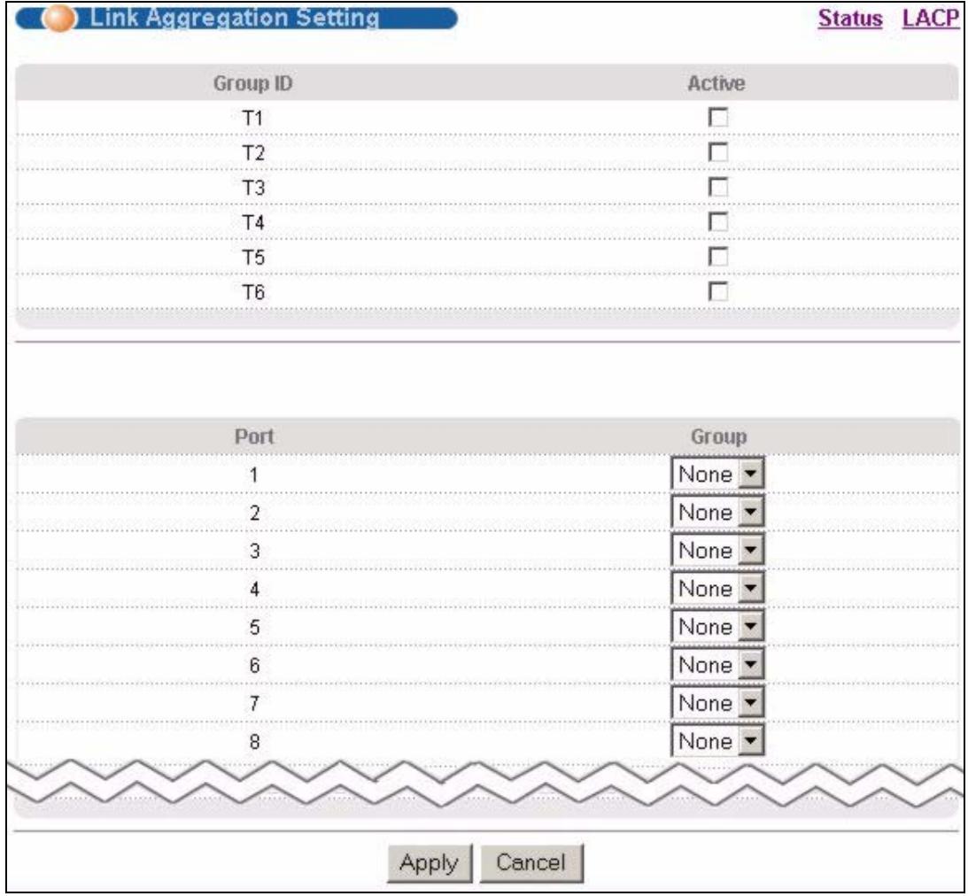 ZYXEL MGS-3712F - Link Aggregation Setting - 1
