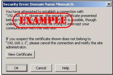 ZYXEL MGS-3712F - Netscape Navigator Warning Messages - 2