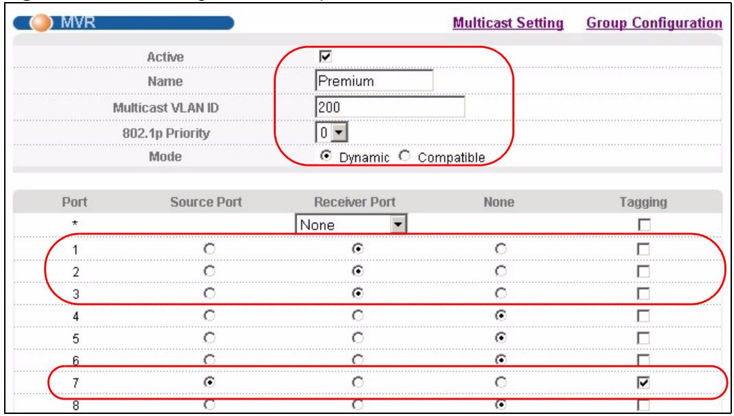 ZYXEL MGS-3712F - MVR Configuration Example - 2