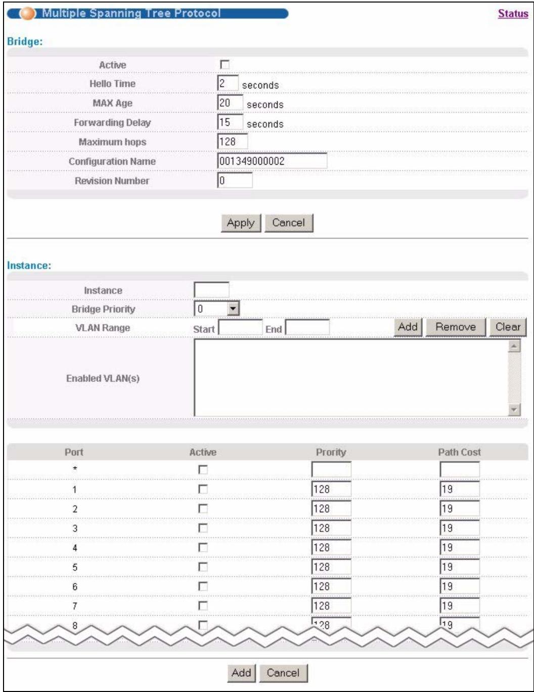 ZYXEL MGS-3712F - Configure Multiple Spanning Tree Protocol - 1