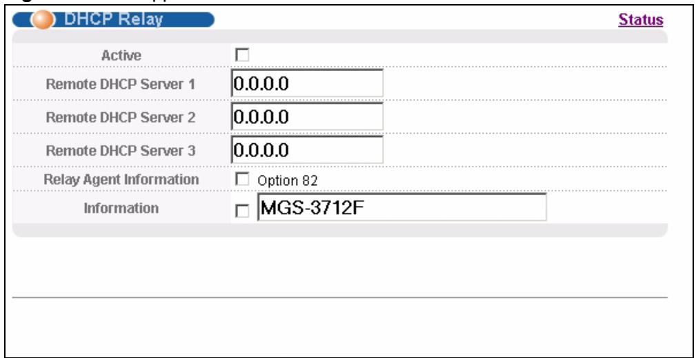 ZYXEL MGS-3712F - Configuring DHCP Global Relay - 1