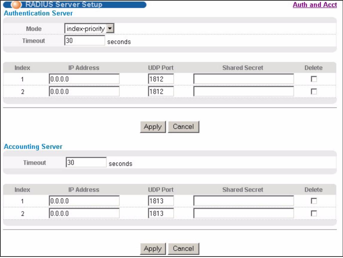 ZYXEL MGS-3712F - RADIUS Server Setup - 1