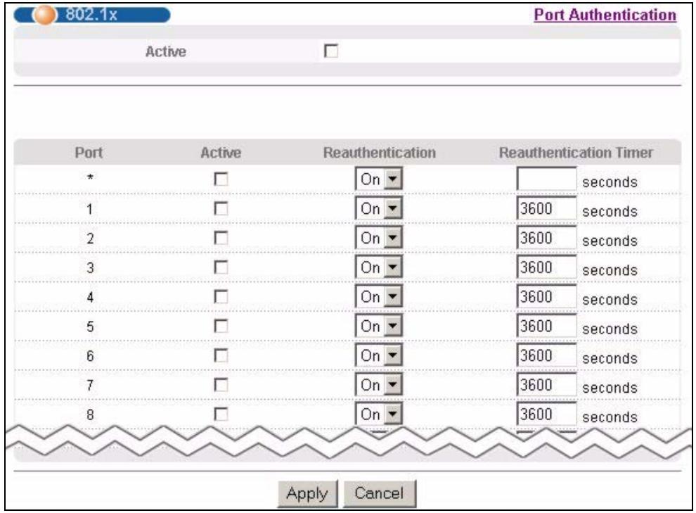 ZYXEL MGS-3712F - Activate IEEE 802.1x Security - 1