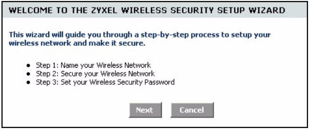 ZYXEL NBG-415 - Wireless Security Setup Wizard - 1
