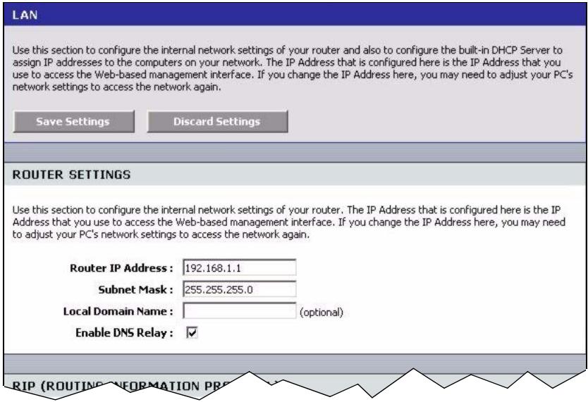 ZYXEL NBG-415 - Router Settings - 1