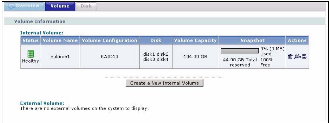 ZYXEL NSA-2400-1T - Volume Screen - 1
