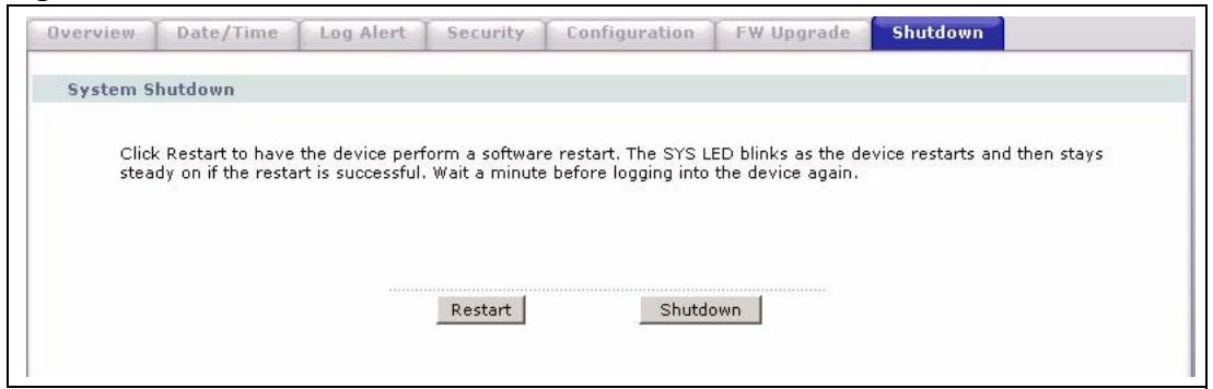 ZYXEL NSA-2400-1T - Shutdown Screen - 1