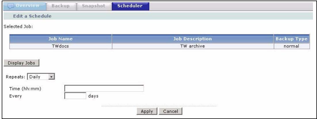 ZYXEL NSA-2400-1T - Schedule Backups - 2