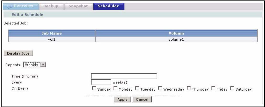 ZYXEL NSA-2400-1T - Schedule Snapshots - 1