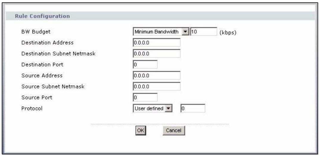 ZYXEL P-334U - Rule Configuration with the User-defined Service - 1