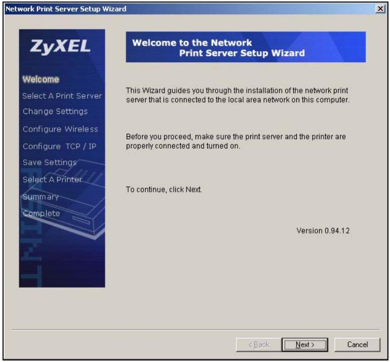 ZYXEL P-334U - The Welcome screen displays. Click Next to continue. - 1