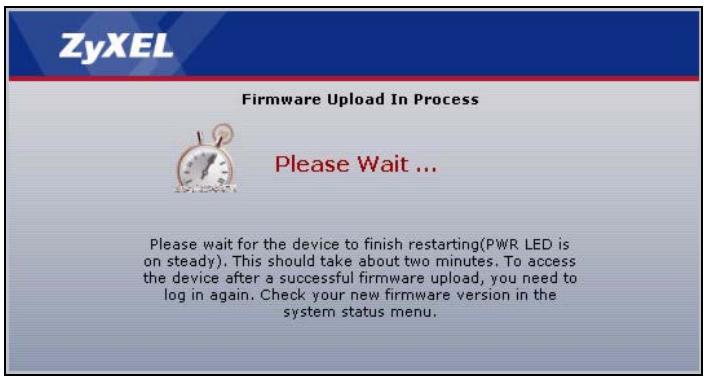 ZYXEL P-334U - Firmware Upload Screen - 2