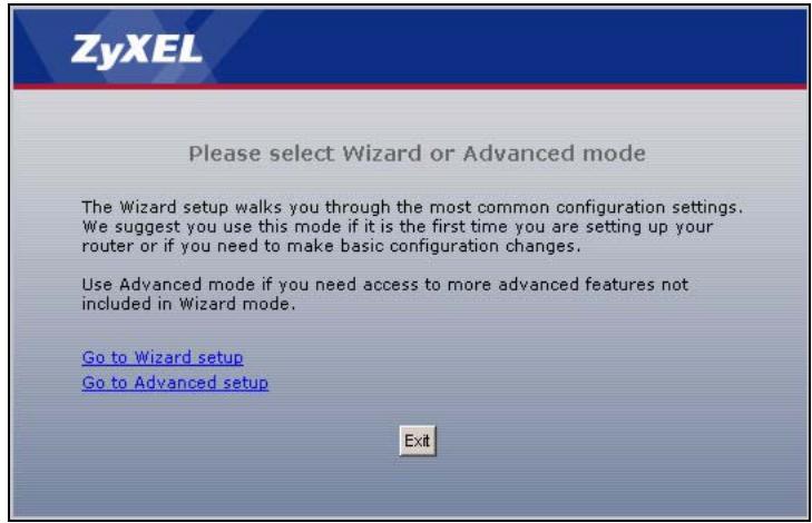ZYXEL P-334U - Wizard Setup - 1