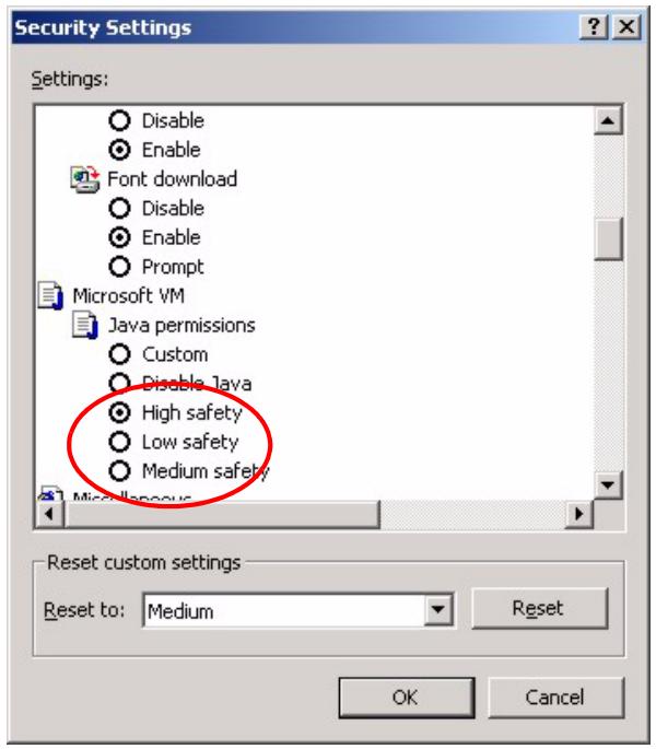 ZYXEL P-334U - Java Permissions - 1