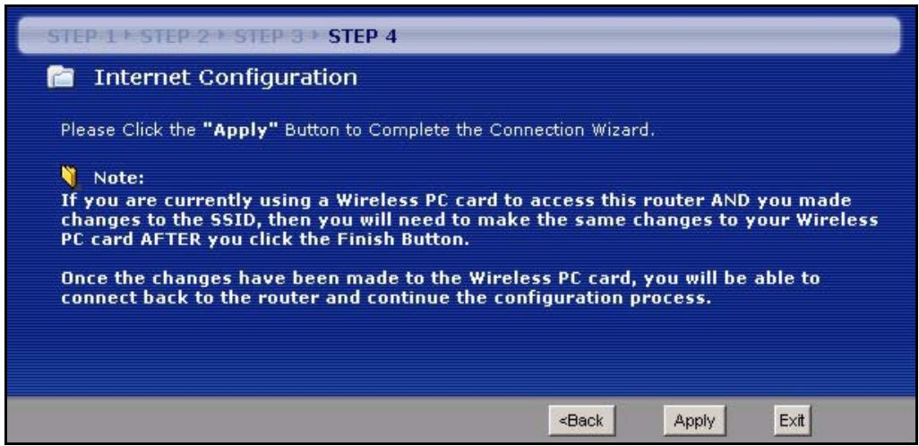 ZYXEL P-334U - Connection Wizard Complete - 1