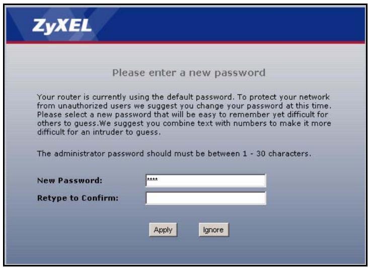 ZYXEL P-334U - Accessing the Web Configurator - 1