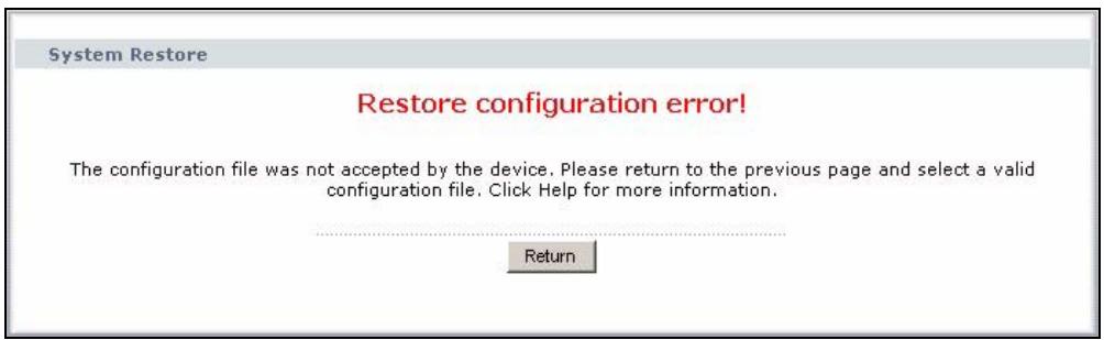ZYXEL P-334U - Restore Configuration - 3