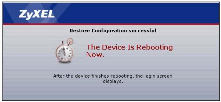 ZYXEL P-334U - Restore Configuration - 1