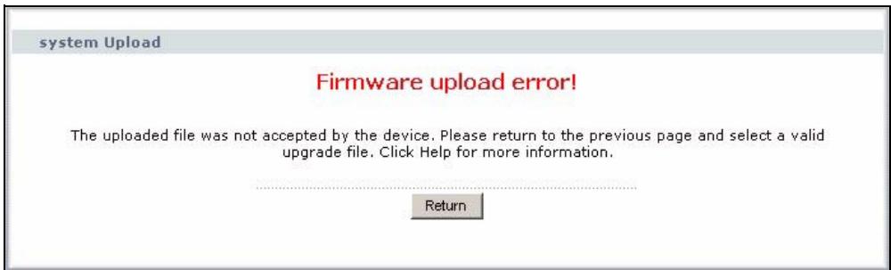 ZYXEL P-334U - Firmware Upload Screen - 4