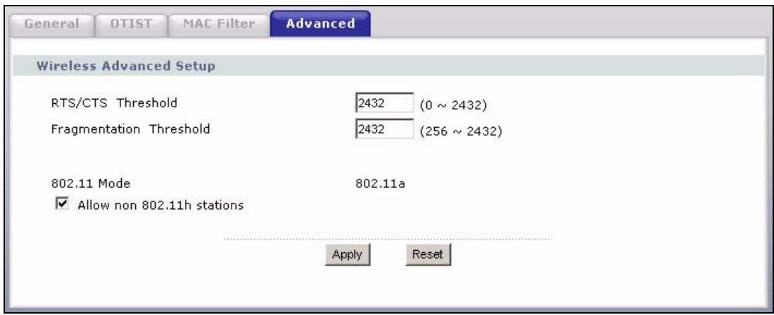 ZYXEL P-334U - Wireless LAN Advanced Screen - 1