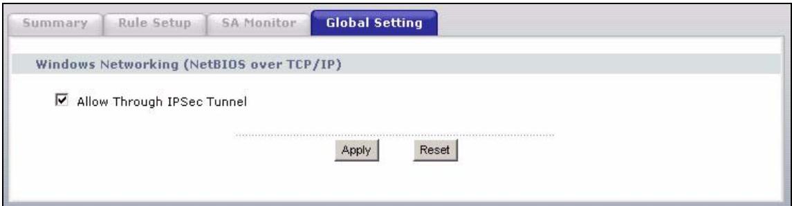 ZYXEL P-334U - VPN Global Setting - 1
