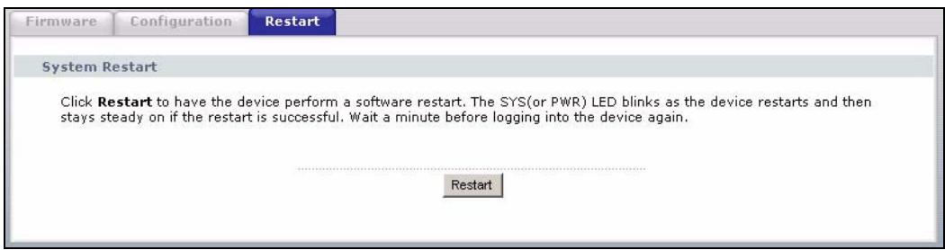 ZYXEL P-334U - Restart Screen - 1