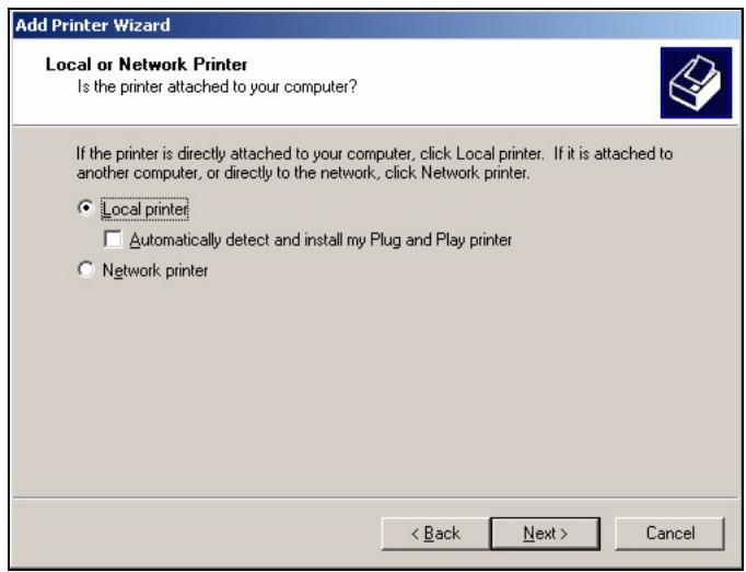 ZYXEL P-334U - Select Local printer and click Next. - 1
