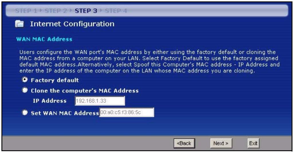 ZYXEL P-334U - WAN MAC Address - 1