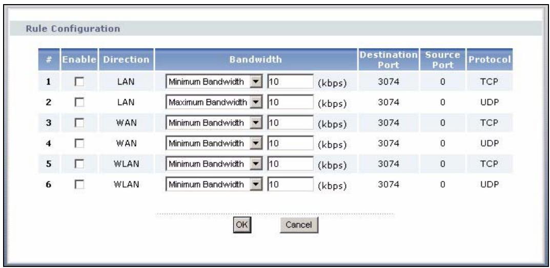 ZYXEL P-334U - Rule Configuration with the Pre-defined Service - 1