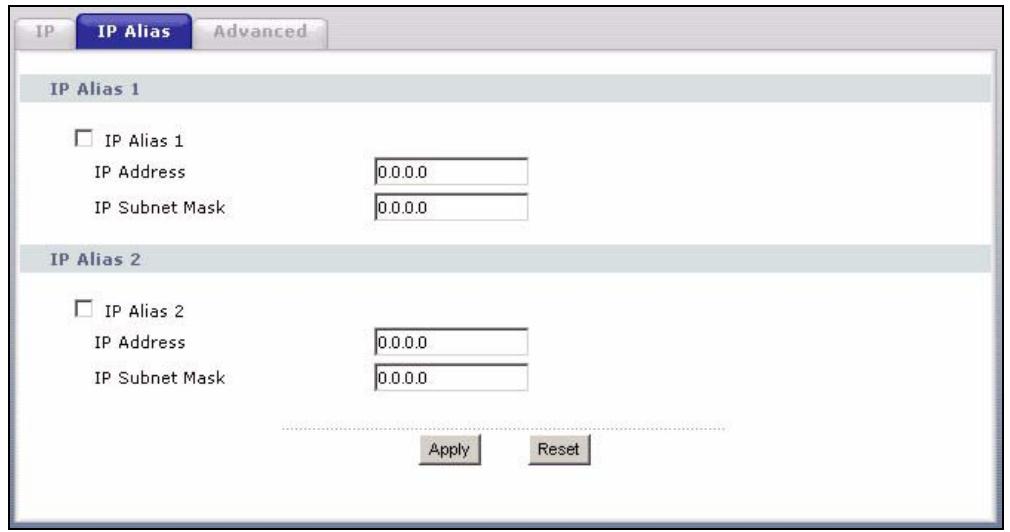 ZYXEL P-334U - LAN IP Alias - 1