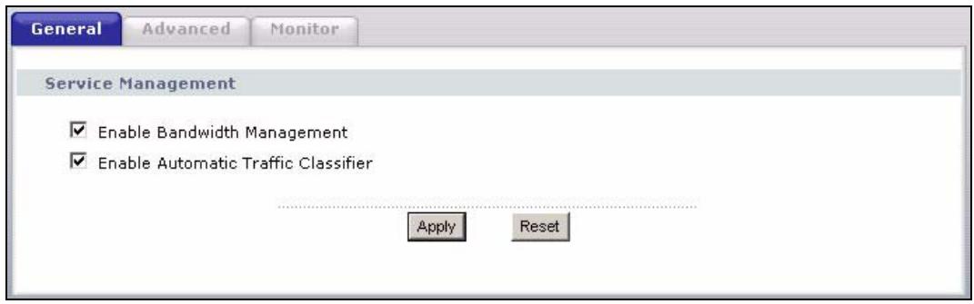 ZYXEL P-334U - Bandwidth Management General Configuration - 1