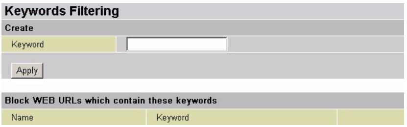 ZYXEL P-794M - Keywords Filtering - 1