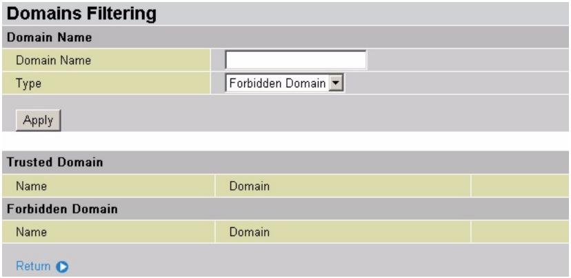 ZYXEL P-794M - Domain Filtering - 1