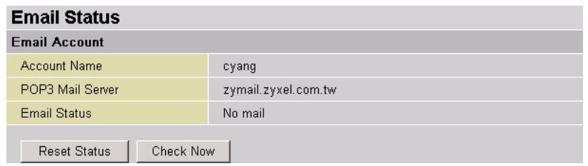 ZYXEL P-794M - Email Status - 1