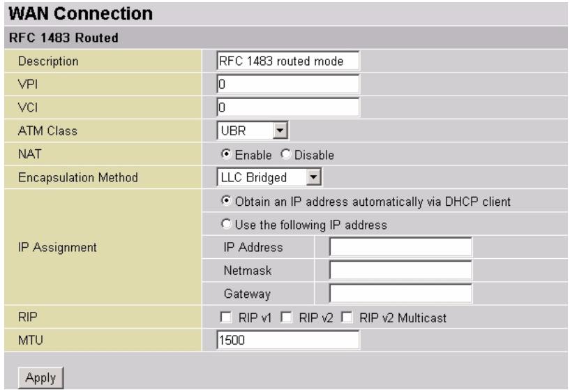 ZYXEL P-794M - Change Connection Type - 2