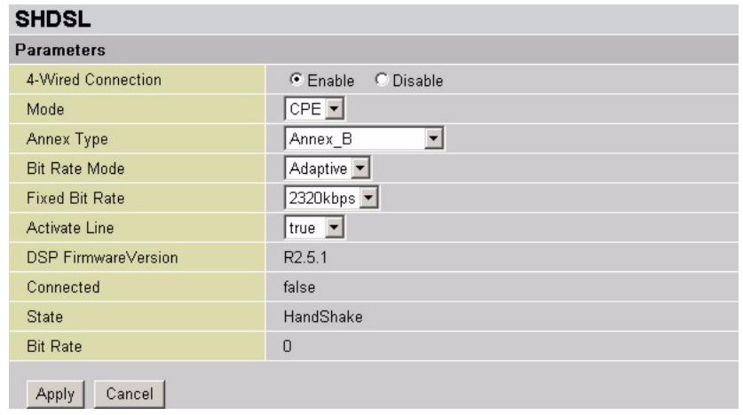 ZYXEL P-794M - SHDSL Parameters - 1