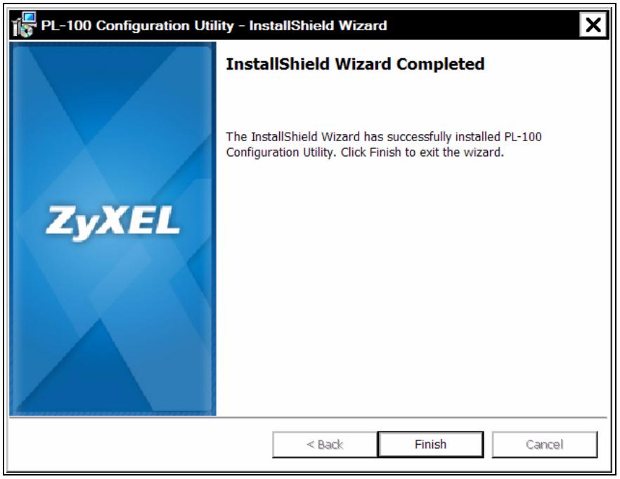 ZYXEL PL-100 - Installation of the Utility - 6