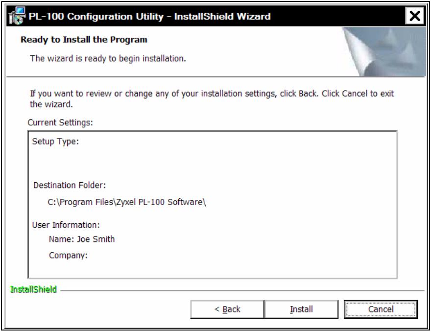 ZYXEL PL-100 - Installation of the Utility - 4